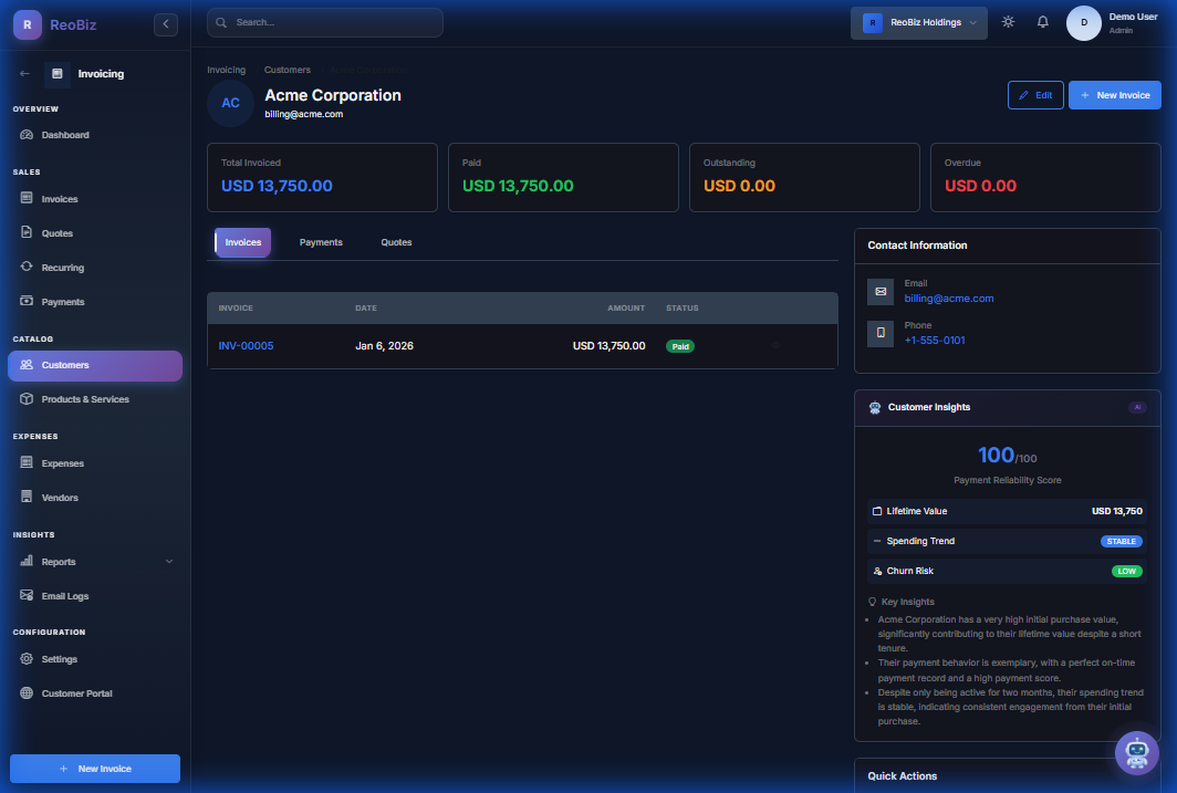 Invoice Detail - Professional invoice view